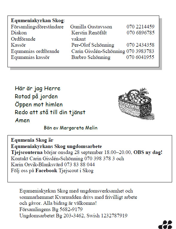 Höstprogram ekumenia 2